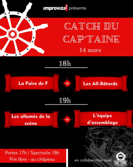 Catch du Cap'taine 2 - Improvizanyon à la Brasserie - Samedi 14 mars 2026